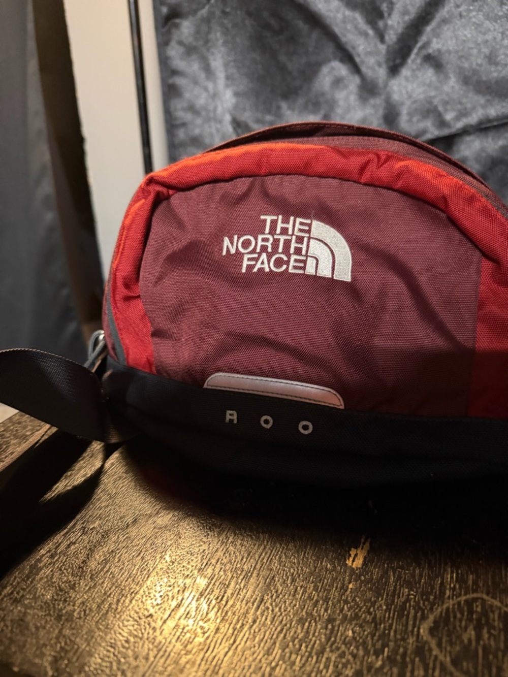 The North Face Red and Black Belt Bag